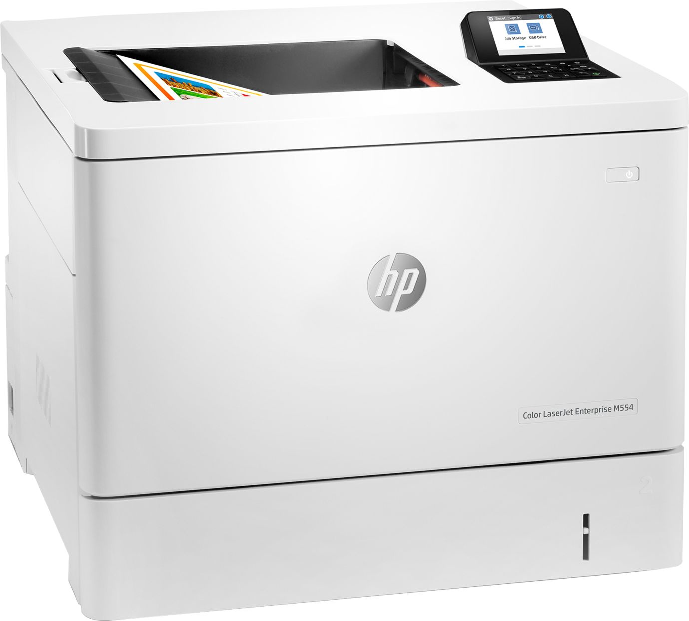 Принтер лазерный HP Color LaserJet Enterprise M554dn (7ZU81A) A4 Duplex белый — фото 3