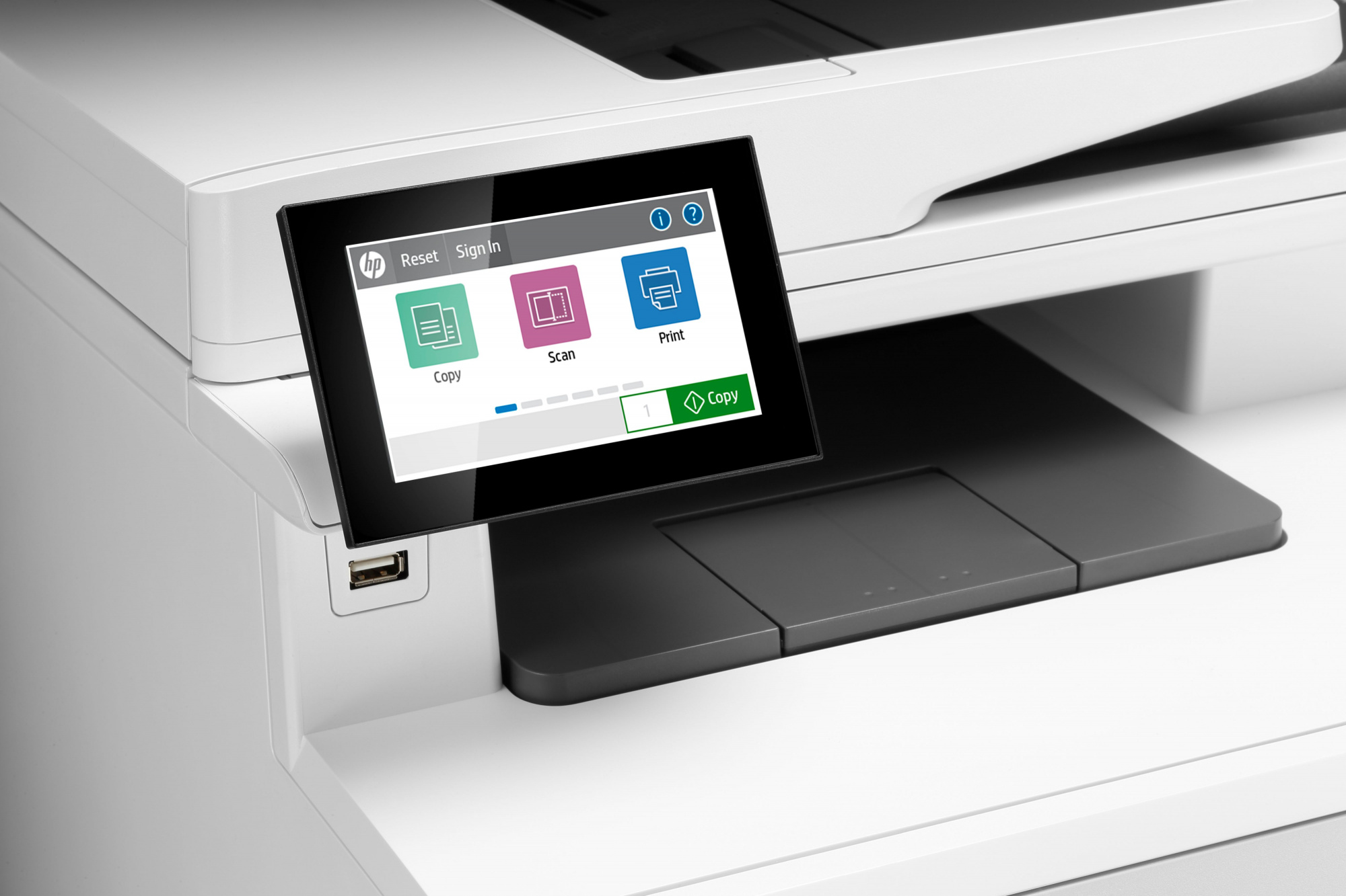 МФУ лазерный HP Color LaserJet Pro M480f (3QA55A) A4 Duplex Net белый/черный — фото 4