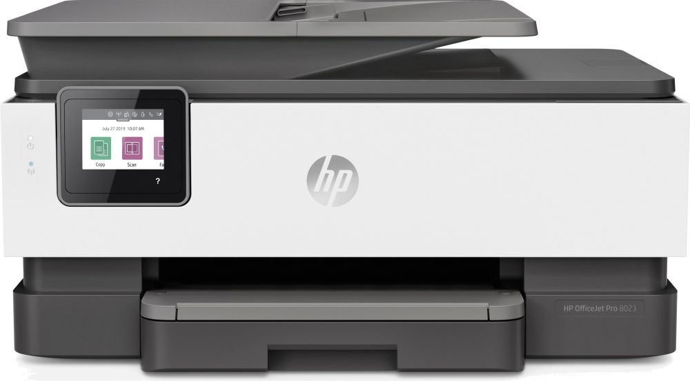 МФУ струйный HP OfficeJet 8023 (1KR64B) A4 Duplex WiFi USB RJ-45 черный/белый — фото 4