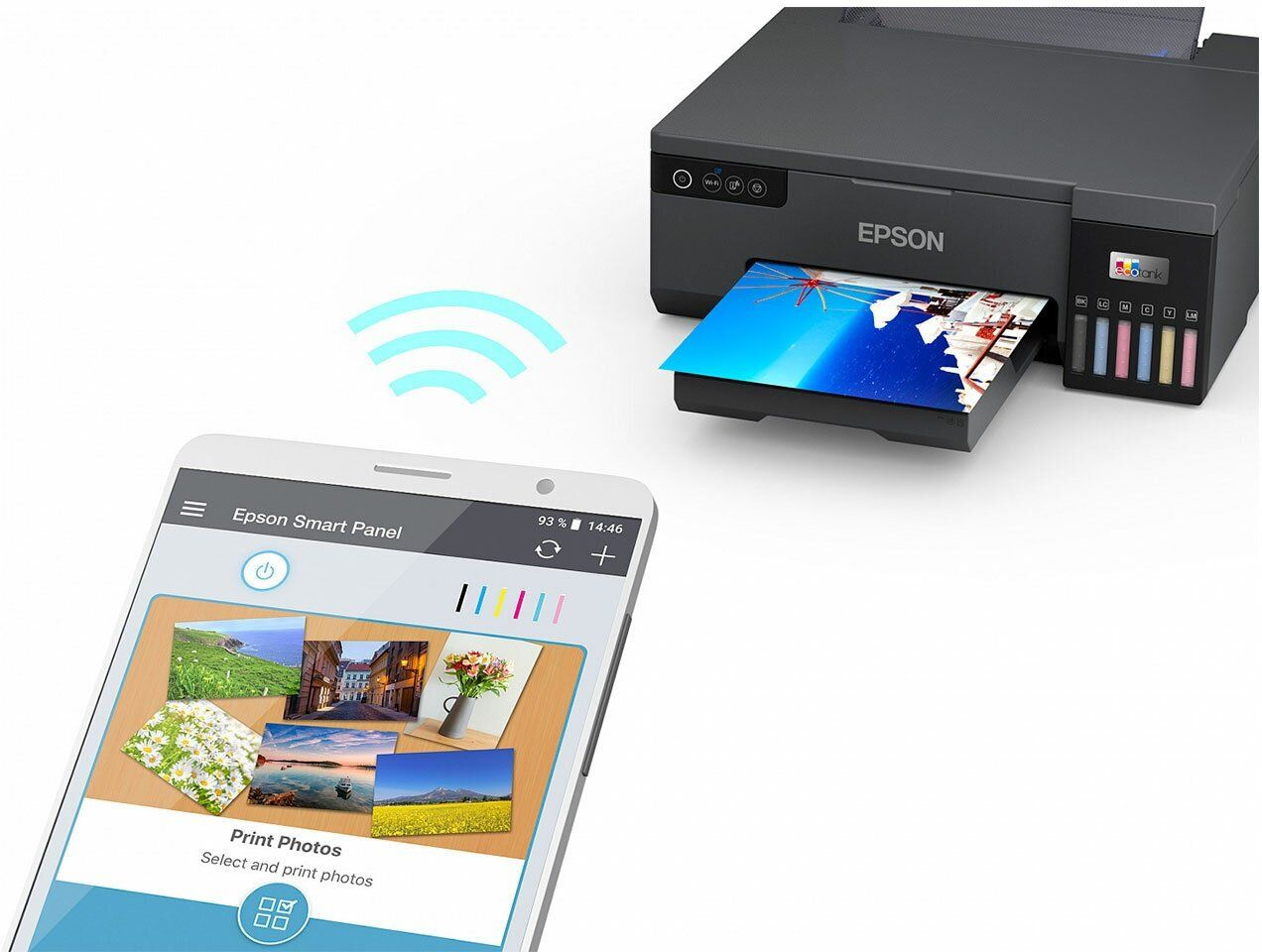 Принтер струйный Epson L8050 (C11CK37405/C11CK37506) A4 WiFi черный — фото 5