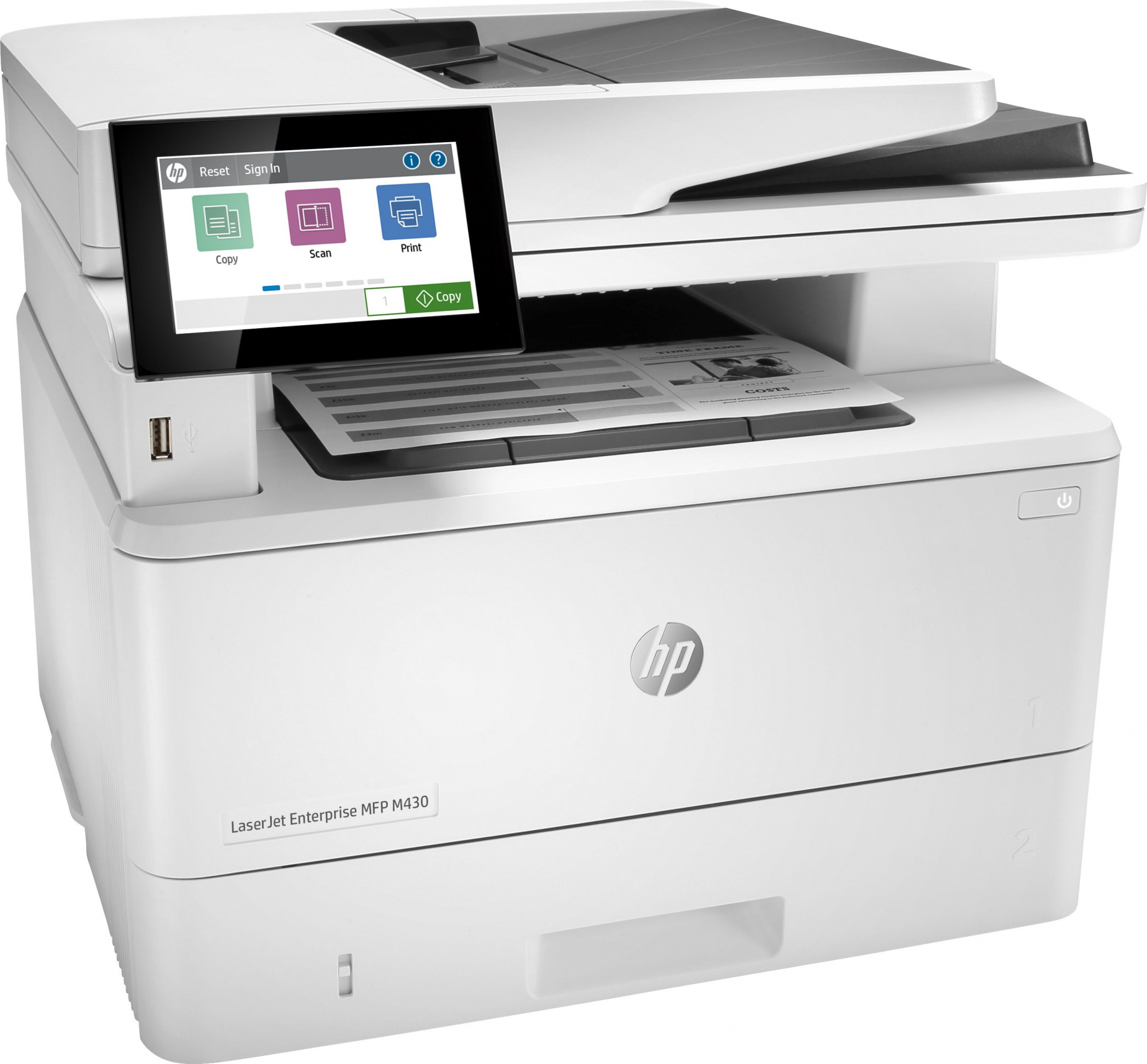 МФУ лазерный HP LaserJet Pro M430f (3PZ55A) A4 Duplex Net белый/черный — фото 3