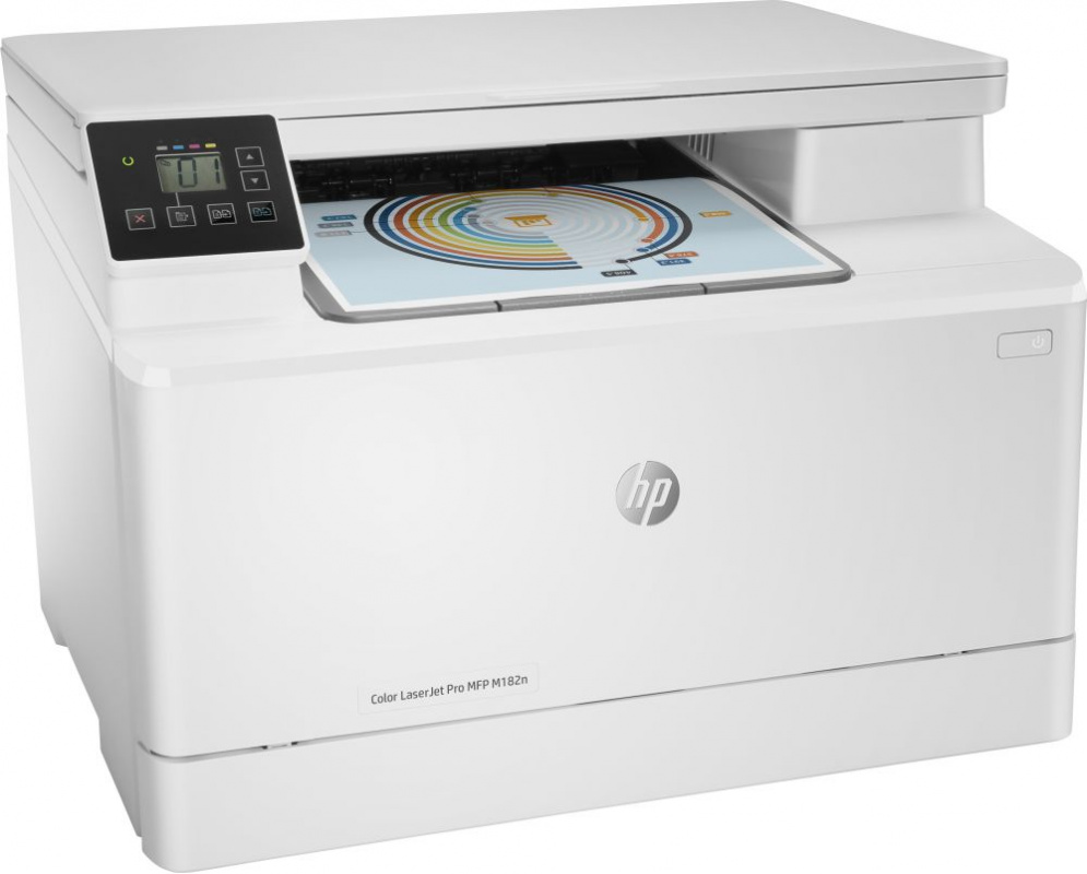 МФУ лазерный HP Color LaserJet Pro MFP M182n (7KW54A) A4 Net белый — фото 2