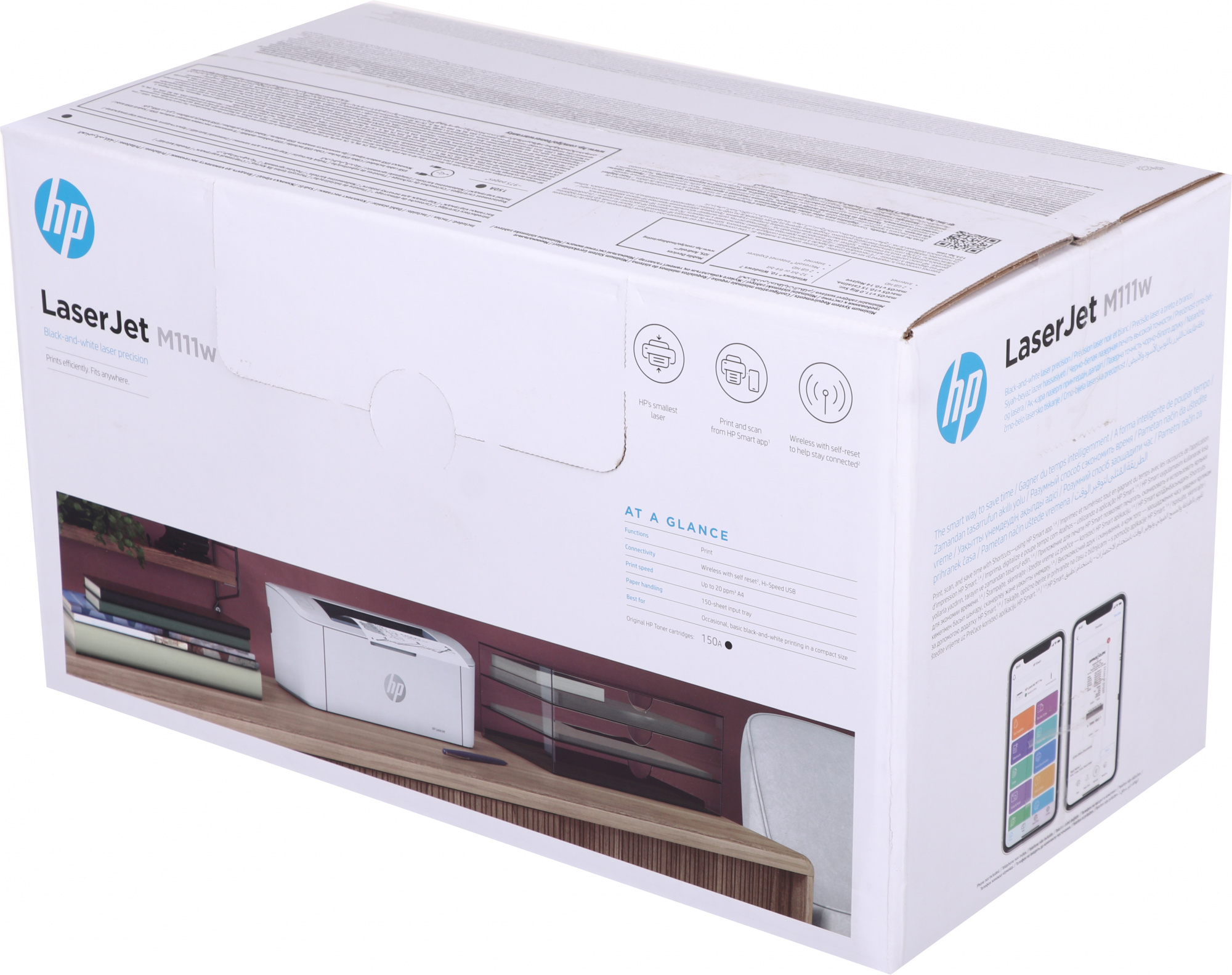 Принтер лазерный HP LaserJet M111w (7MD68A) A4 WiFi белый — фото 8