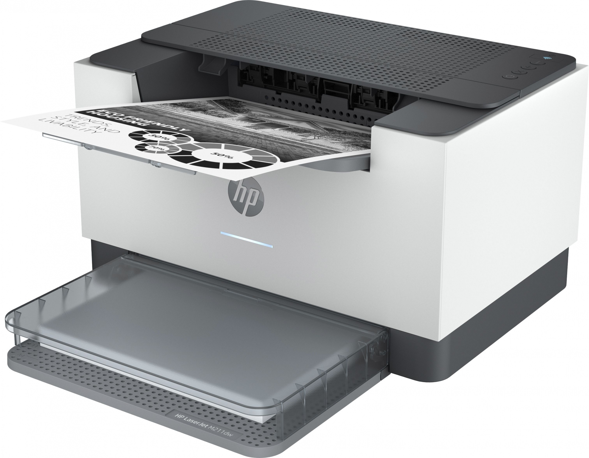 Принтер лазерный HP LaserJet M211dw (9YF83A) A4 Duplex Net WiFi белый — фото 4