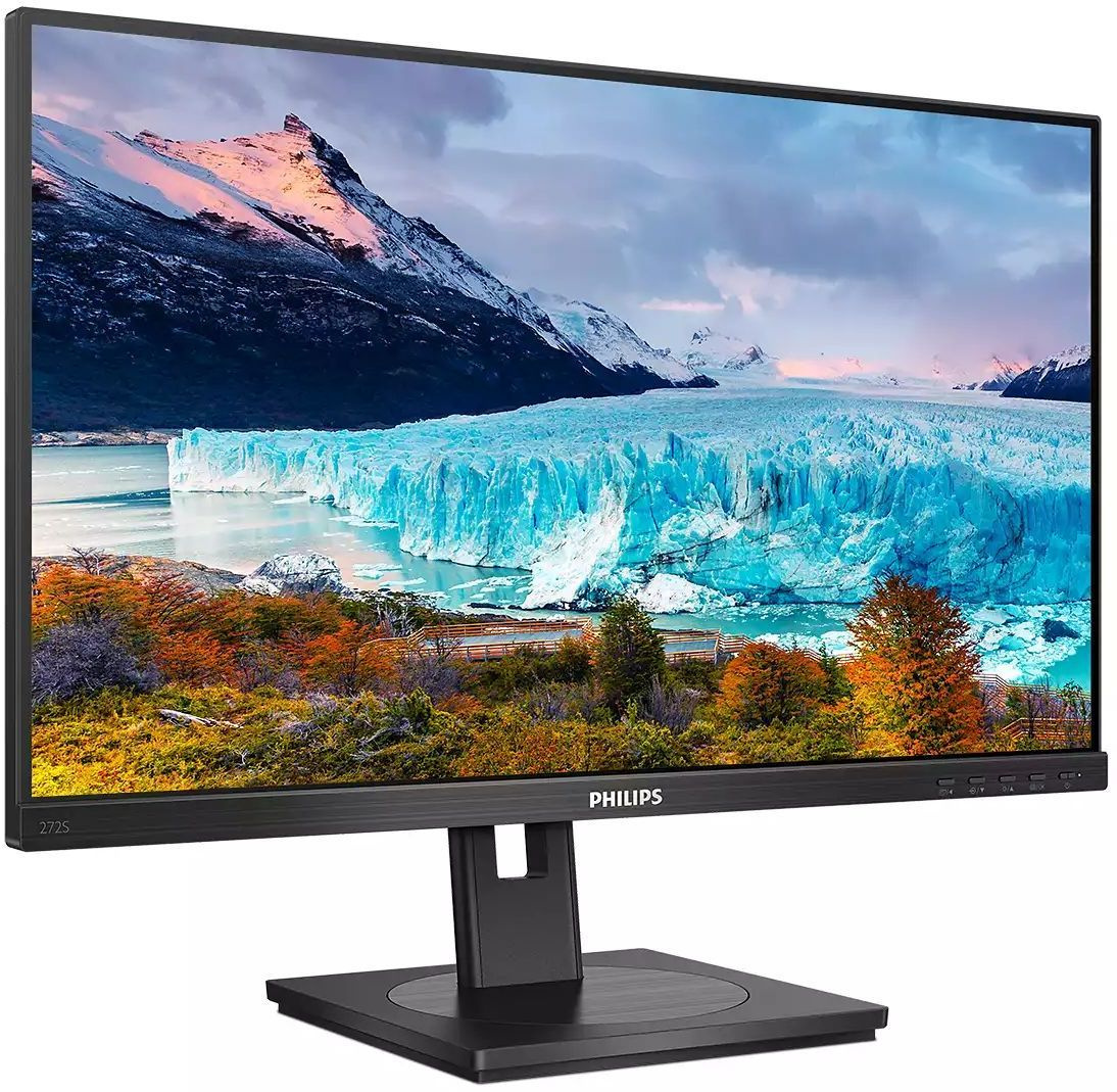 Монитор Philips 27" 272S1M(00/01) черный IPS LED 16:9 DVI HDMI M/M матовая HAS Piv 250cd 178гр/178гр 1920x1080 75Hz VGA DP FHD USB 6.05кг — фото 2