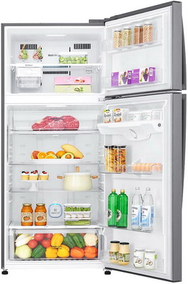 Холодильник с верхней морозильной камерой широкий LG GN-H702HMHZ — фото 2