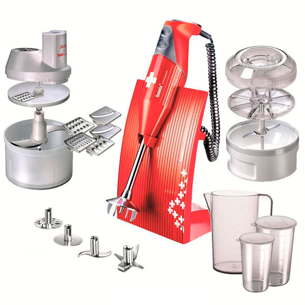 Погружной блендер Bamix M 200 Superbox SwissLine Red красный