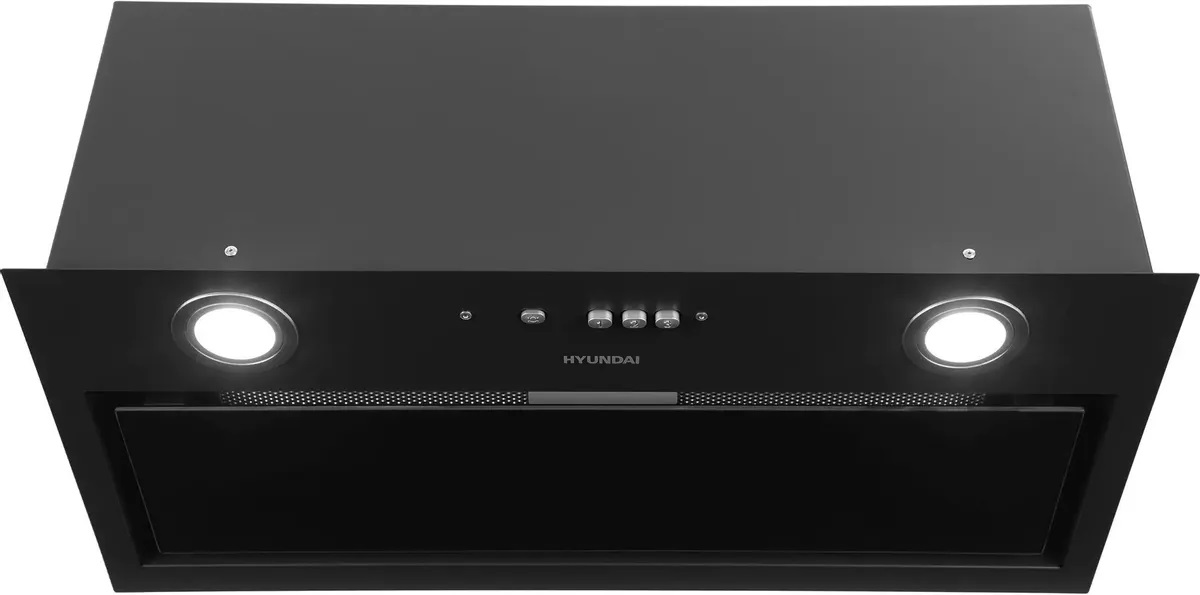 Вытяжка встраиваемая Hyundai HBB 6036 BG черный управление: кнопочное (1 мотор)