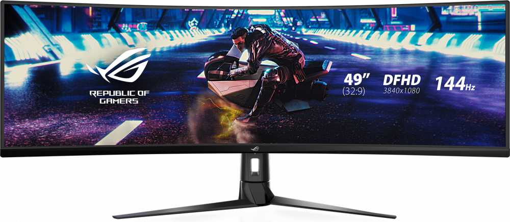 Монитор Asus 49" ROG Strix XG49VQ черный VA LED 32:9 HDMI M/M матовая HAS Piv 450cd 3840x1080 144Hz FreeSync 2 DP FHD USB 12.2кг — фото 10