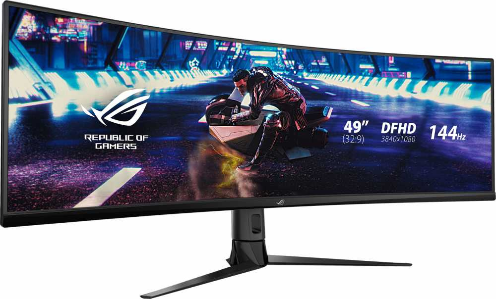 Монитор Asus 49" ROG Strix XG49VQ черный VA LED 32:9 HDMI M/M матовая HAS Piv 450cd 3840x1080 144Hz FreeSync 2 DP FHD USB 12.2кг — фото 8
