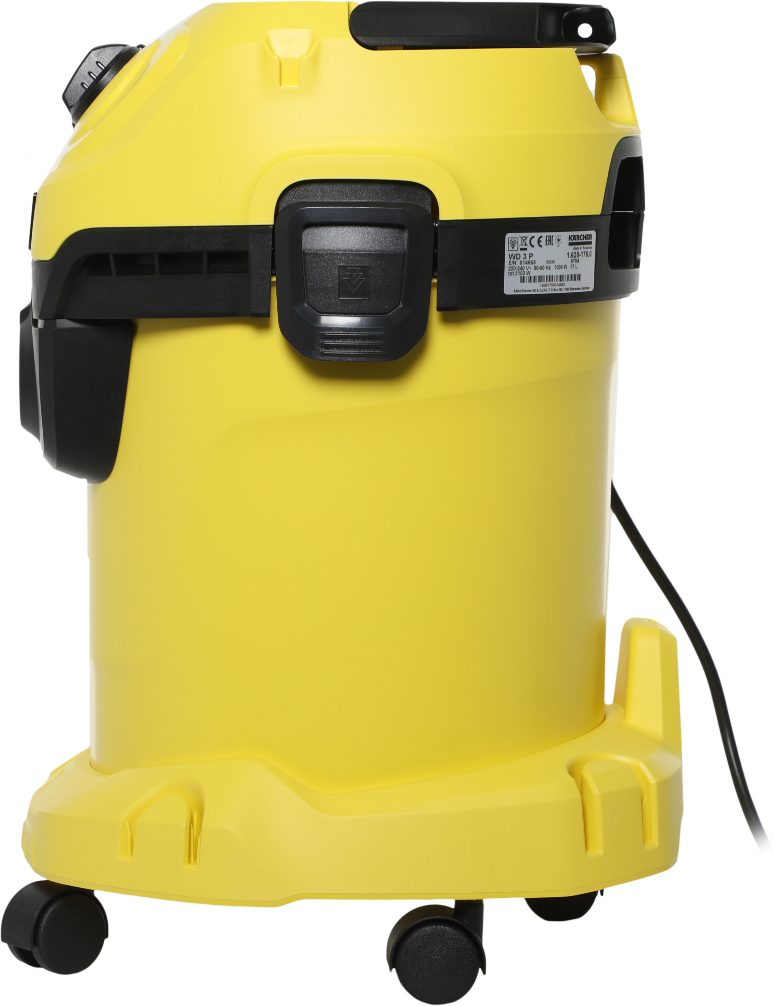 Строительный пылесос Karcher WD 3 P V-17/4/20 Workshop 1000Вт желтый — фото 6