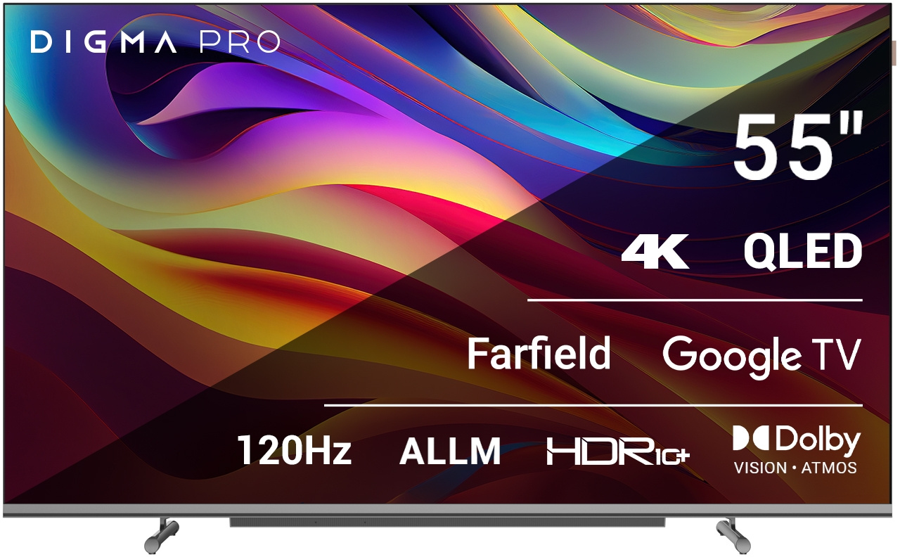 Телевизор QLED Digma Pro 55" QLED 55L Google TV — фото 6