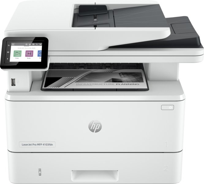 МФУ лазерный HP LaserJet Pro 4103fdn (2Z628A) A4 Duplex Net белый — фото 2