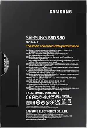 Накопитель SSD Samsung PCIe 3.0 x4 1TB MZ-V8V1T0BW 980 M.2 2280 — фото 5