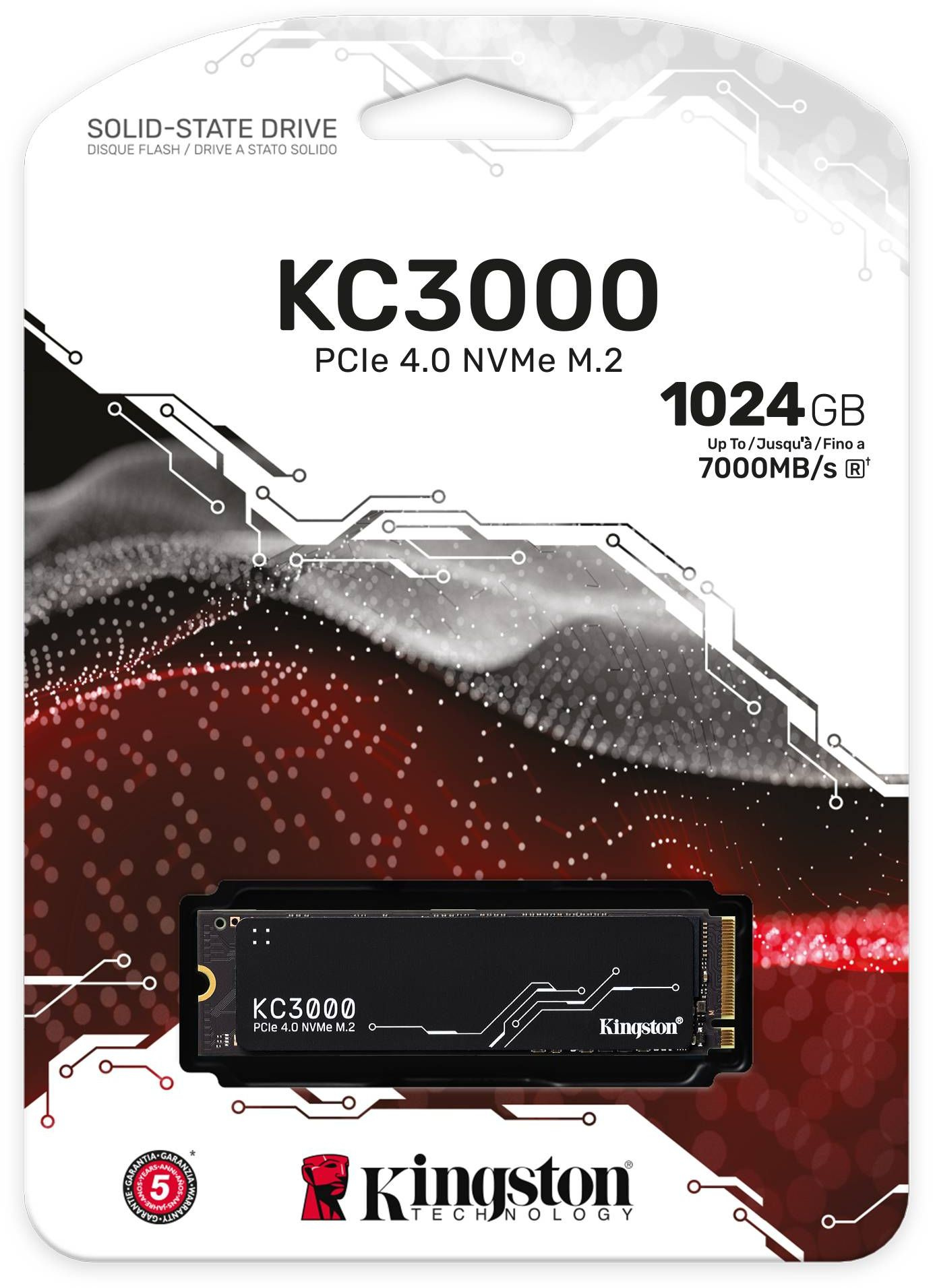 Накопитель SSD Kingston PCIe 4.0 x4 1TB SKC3000S/1024G KC3000 M.2 2280 — фото 3