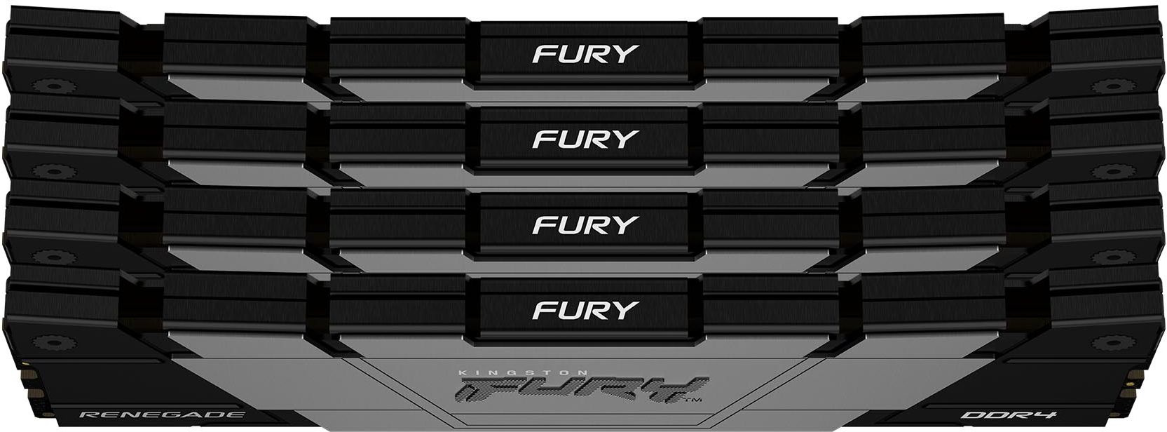 Память DDR4 4x32GB 3200MHz Kingston KF432C16RB2K4/128 Fury Renegade Black RTL Gaming PC4-25600 CL16 DIMM 288-pin 1.35В kit dual rank с радиатором Ret — фото 2
