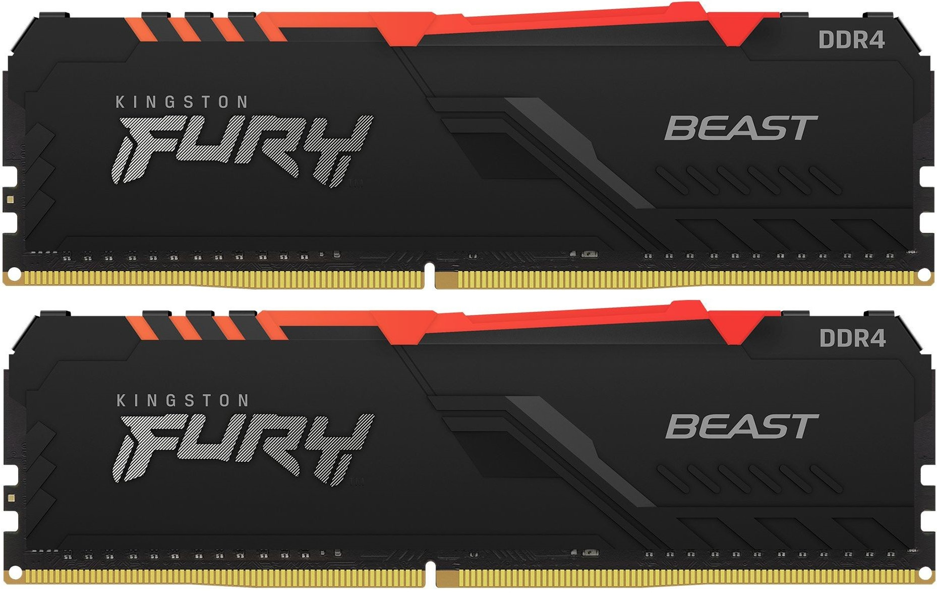 Память DDR4 2x16GB 3600MHz Kingston KF436C18BB2AK2/32 Fury Beast RGB RTL Gaming PC4-28800 CL18 DIMM 288-pin 1.35В dual rank с радиатором Ret