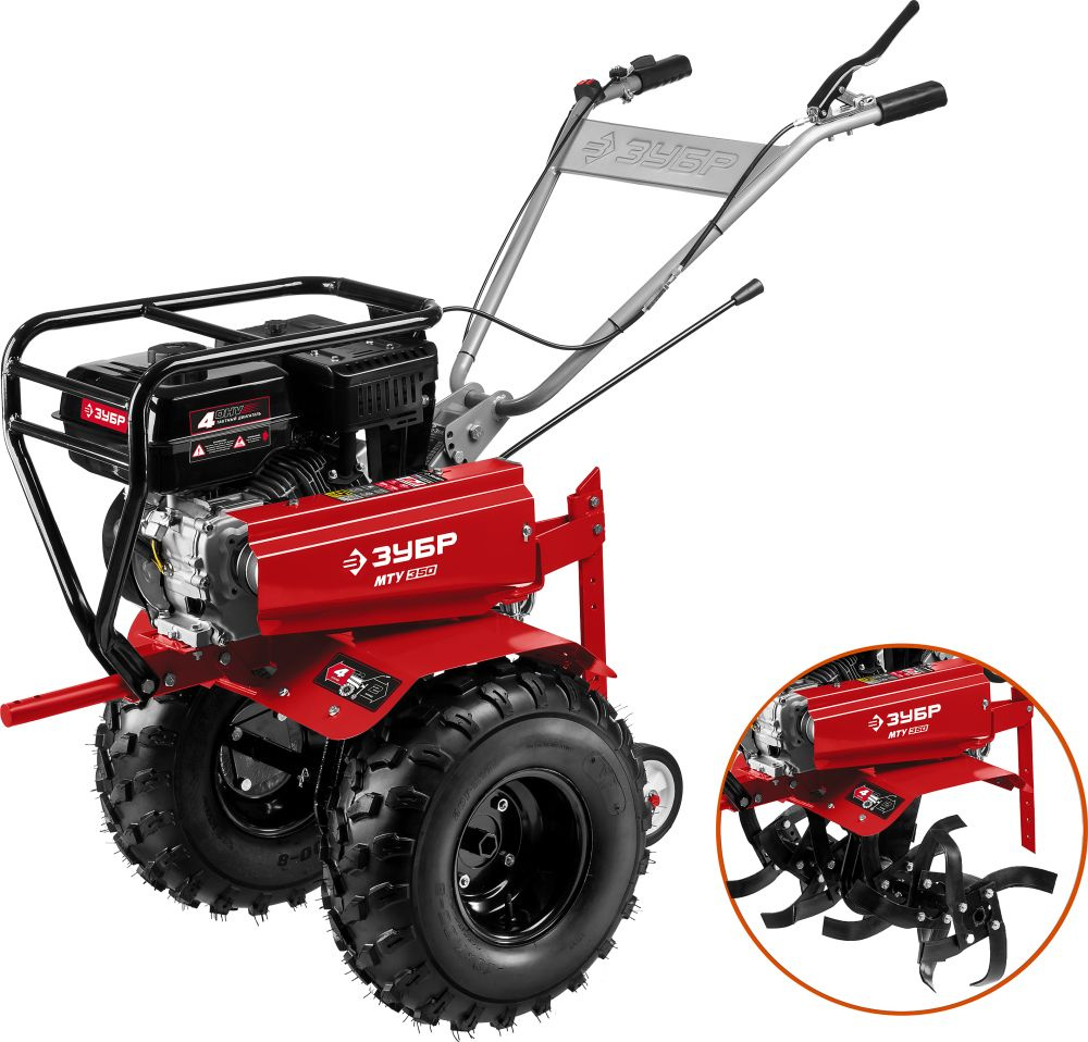 Мотоблок Зубр МТУ-350 бензиновый 5.15кВт 7л.с.