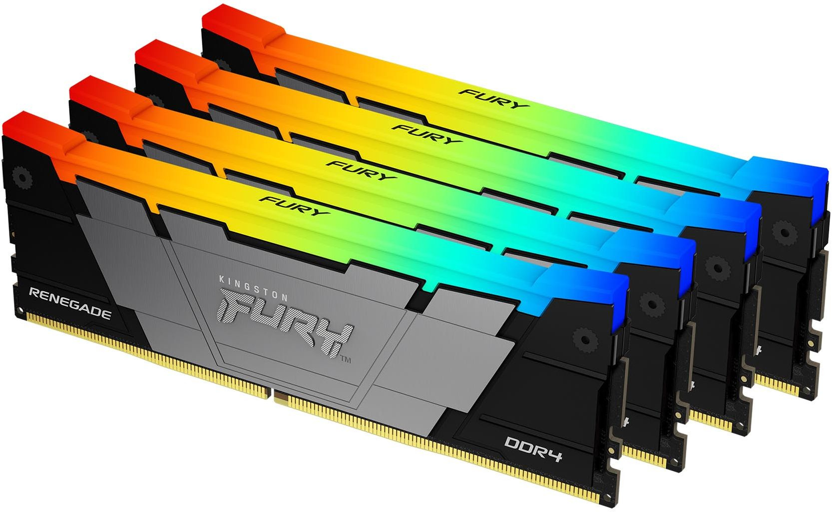 Память DDR4 4x32GB 3600MHz Kingston KF436C18RB2AK4/128 Fury Renegade RGB RTL Gaming PC4-28800 CL18 DIMM 288-pin 1.35В dual rank с радиатором Ret — фото 3
