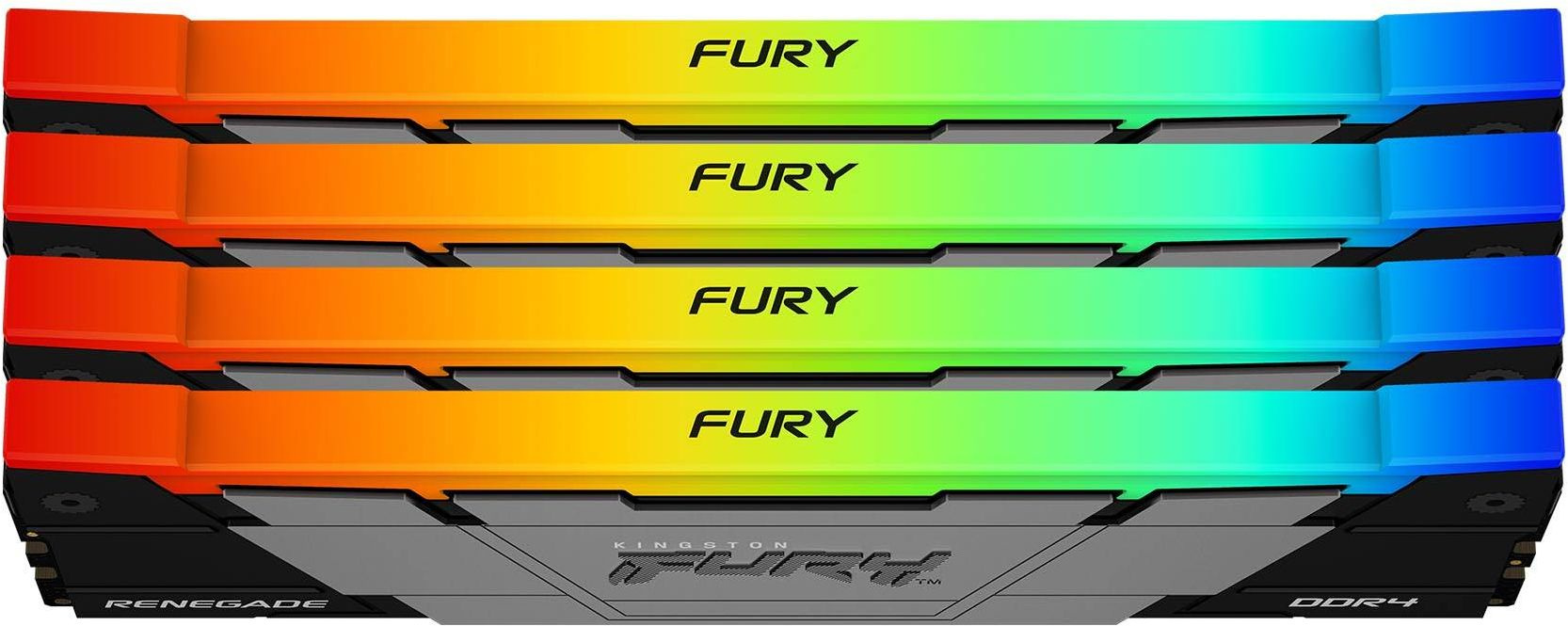 Память DDR4 4x32GB 3600MHz Kingston KF436C18RB2AK4/128 Fury Renegade RGB RTL Gaming PC4-28800 CL18 DIMM 288-pin 1.35В dual rank с радиатором Ret — фото 2