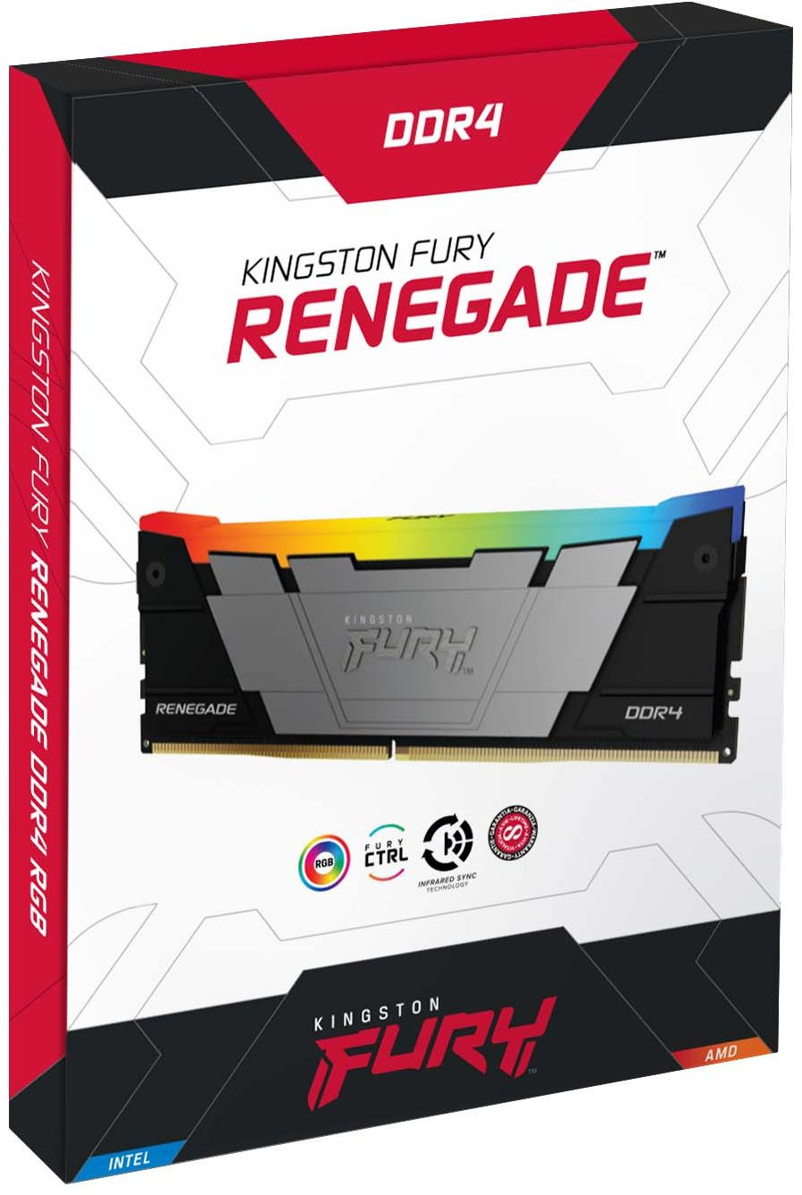 Память DDR4 4x32GB 3600MHz Kingston KF436C18RB2AK4/128 Fury Renegade RGB RTL Gaming PC4-28800 CL18 DIMM 288-pin 1.35В dual rank с радиатором Ret — фото 4