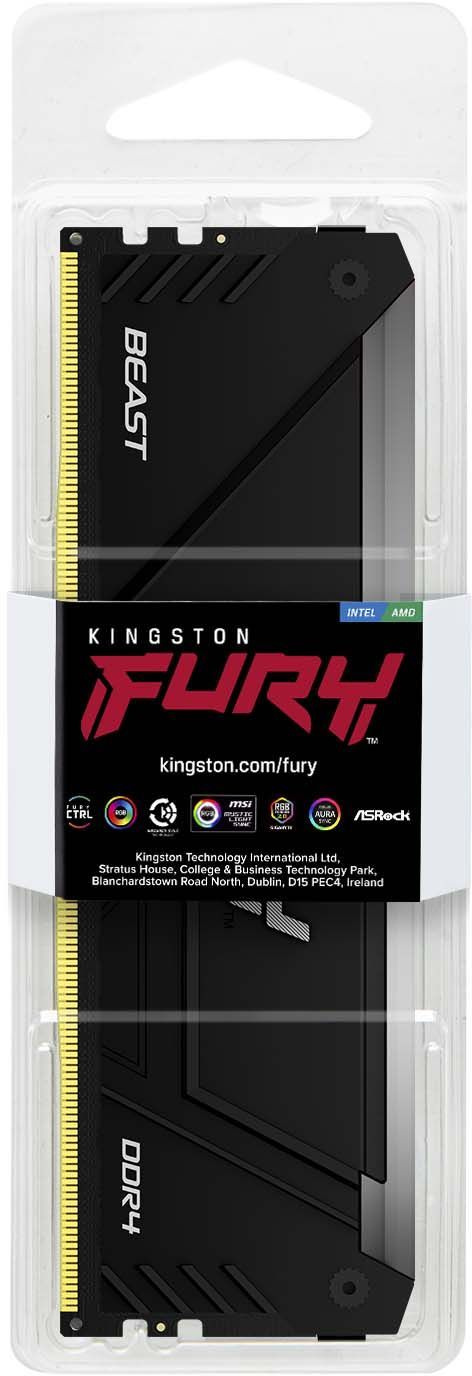 Память DDR4 32GB 3600MHz Kingston KF436C18BB2A/32 Fury Beast RGB RTL Gaming PC4-28800 CL18 DIMM 288-pin 1.35В single rank с радиатором Ret — фото 3
