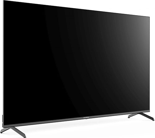 Телевизор LED Hyundai 65" H-LED65BU7009 Android TV Frameless Metal черный/черный 4K Ultra HD 60Hz DVB-T DVB-T2 DVB-C DVB-S DVB-S2 USB WiFi Smart TV — фото 2