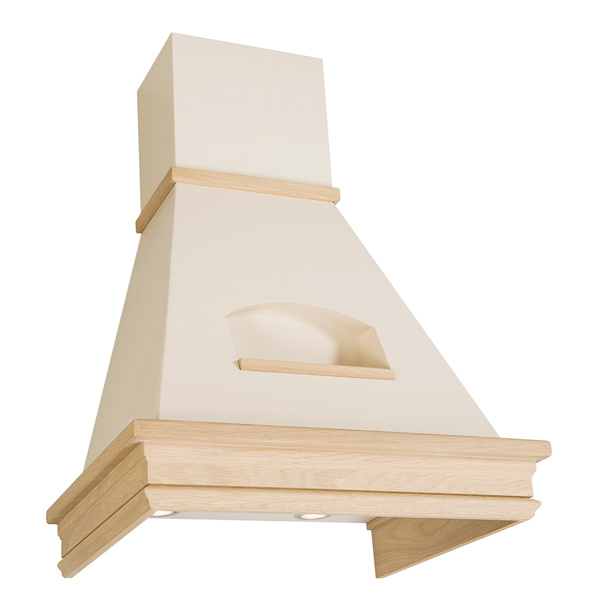 Вытяжка 60 см Elikor Бельведер Валенсия 60 Baked milk/Oak unpainted
