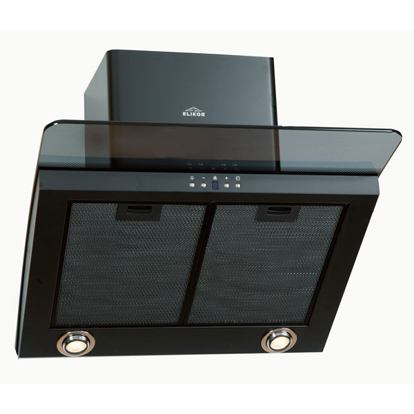 Вытяжка 60 см Elikor Аквамарин 60 Black/Dark Glass