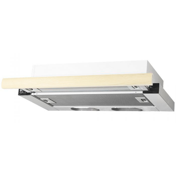 Вытяжка встраиваемая в шкаф 60 см Elikor Интегра 60 White/Oak White Patina