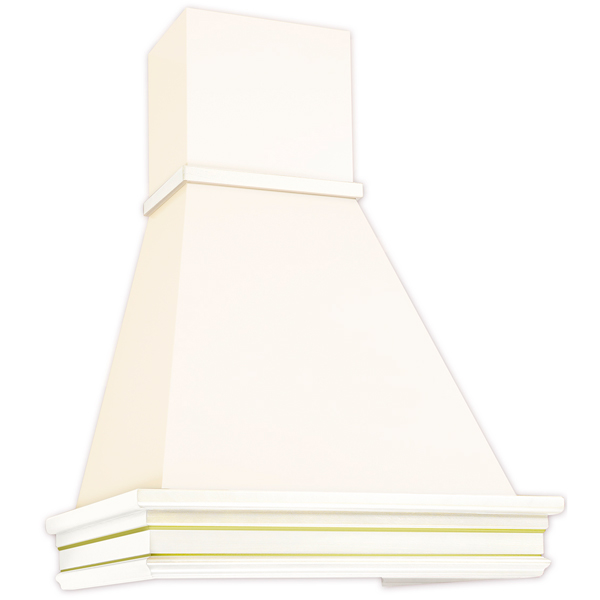 Вытяжка 60 см Elikor Вилла Валенсия Baked milk/Beech Cream Patina Gold