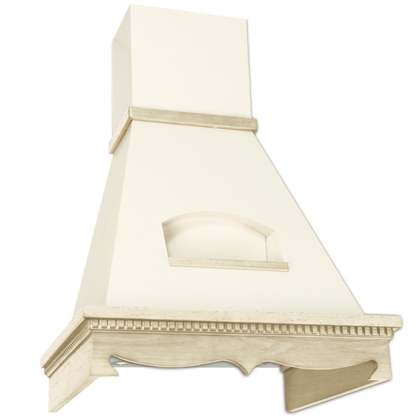Вытяжка 60 см Elikor Бельведер 60 Beige/Oak White Patina