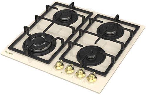 Газовая варочная поверхность Hyundai HHG 6436 BE бежевый