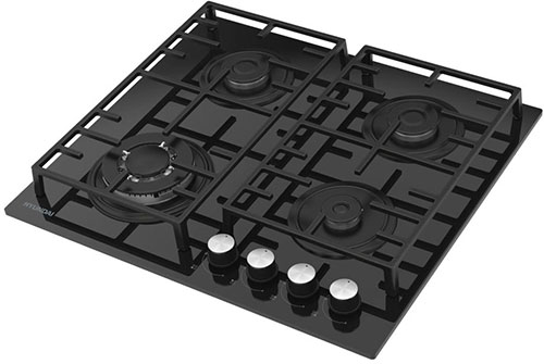 Газовая варочная поверхность Hyundai HHG 6438 BG черный
