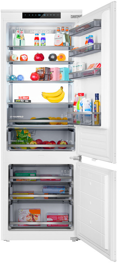 Встраиваемый холодильник комби Maunfeld MBF19369NFWGR LUX
