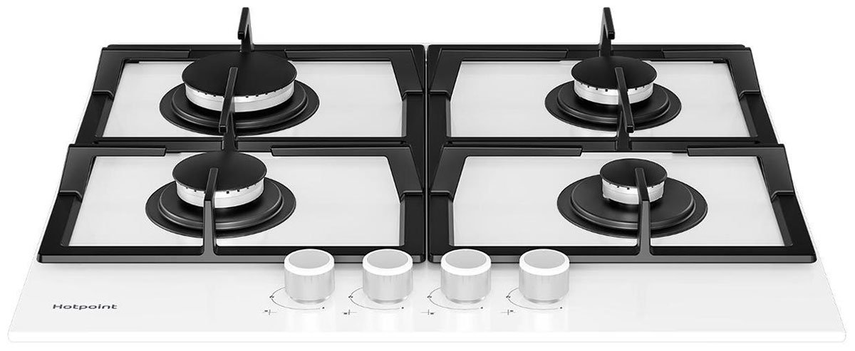 Встраиваемая газовая панель независимая Hotpoint HG 61F/WH белая — фото 3