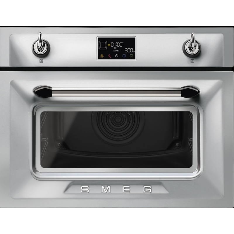 Встраиваемый духовой шкаф с СВЧ SMEG SO4902M1X