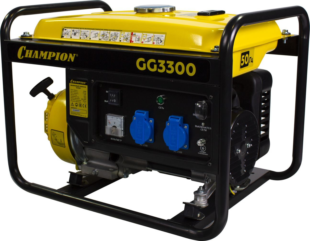 Генератор Champion GG3300 3кВт — фото 7